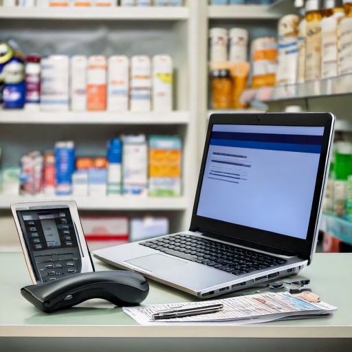 Firefly ein fotorealistisches Bild als Makroaunahme- mit einem Laptop und einem Mobilfunkgerät auf e